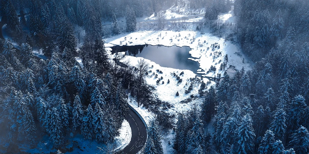 French Alps Frozen Landscape