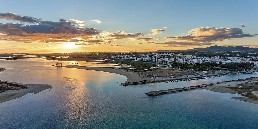 Coast at sunset in Fuseta
